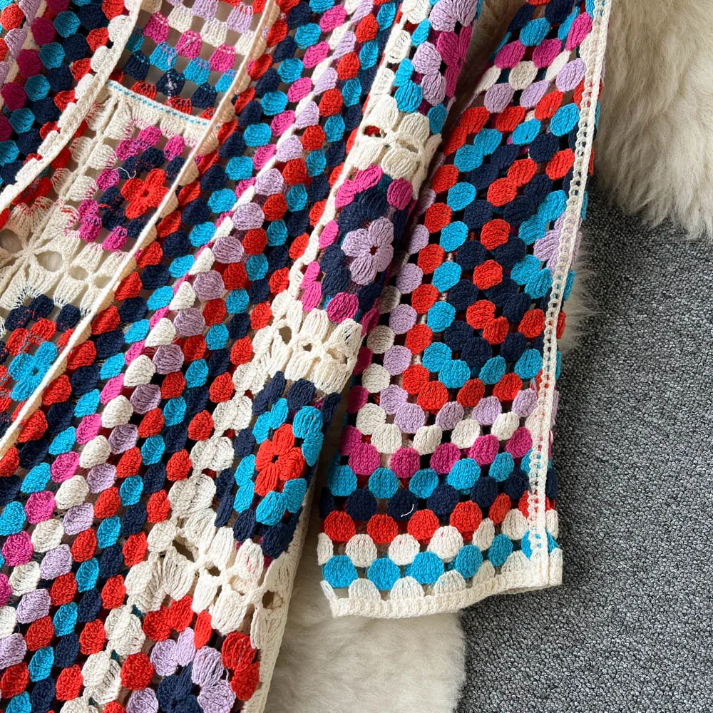 Kleurrig Gebreid Vest voor Dames – Stijlvol, Comfortabel en Warm - 8