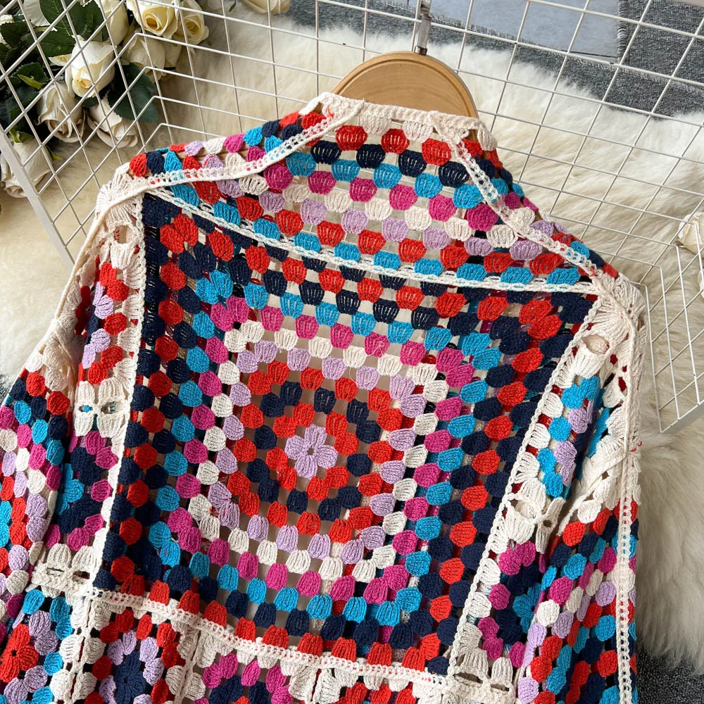 Kleurrig Gebreid Vest voor Dames – Stijlvol, Comfortabel en Warm - 6