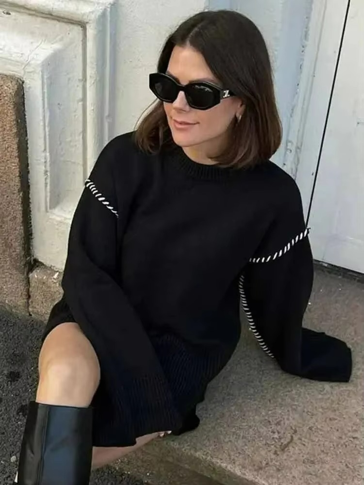 Gebreide Dames Trui van Zachte Stof – Tijdloos Ontwerp voor Koude Dagen, Verkrijgbaar in Meerdere Maten 5