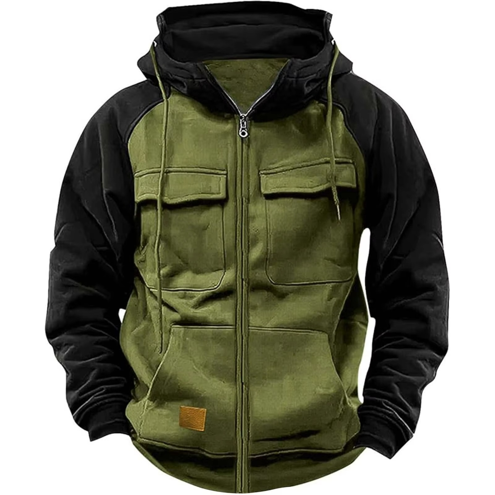 Heren Hoodie met Rits en Meerdere Zakken – Comfortabele Outdoor Hoodie voor Casual en Avontuurlijke Gelegenheden 1
