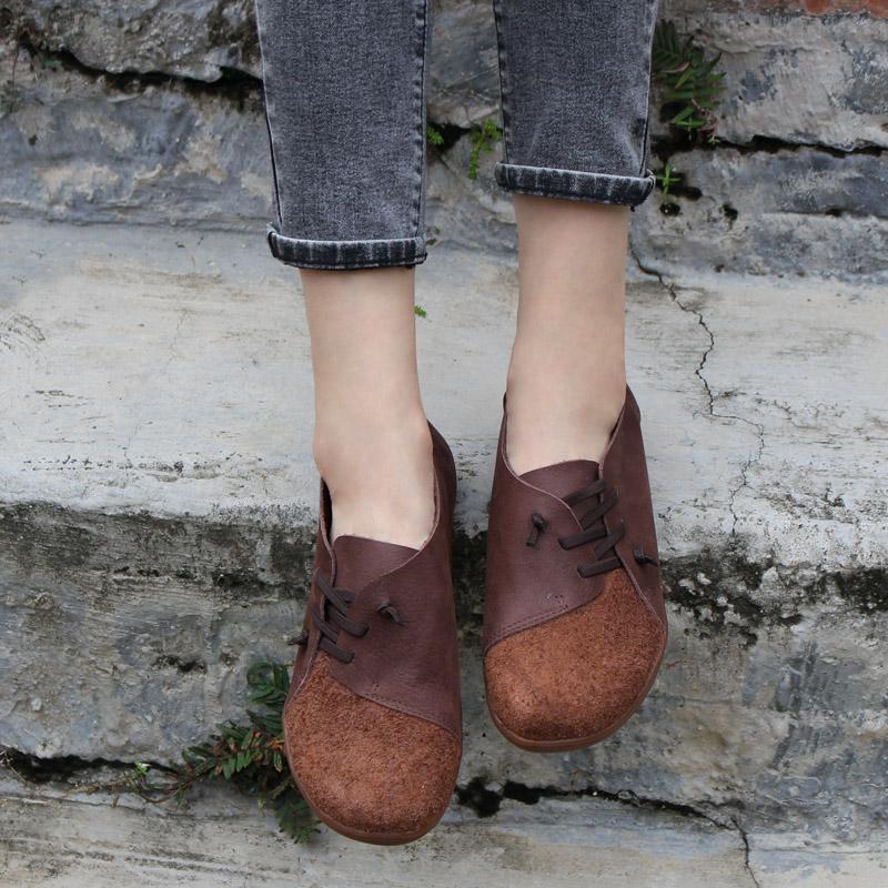 Leren Dames Loafers – Casual Instapschoenen met Platte Zool in Bruin 2