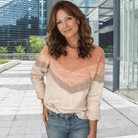 Comfortabele Dames Trui met Unieke Patronen en Luxe Stof – Perfect voor Casual en Elegante Gelegenheden