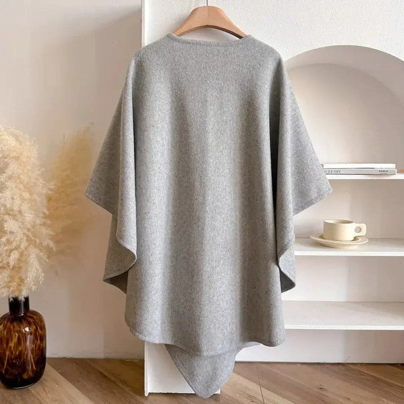 Lange Poncho Sjaal – Zachte & Elegante Wolmix Sjaal voor Dames met Veelzijdig Design 6